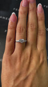 1 Carat Lab-Grown Trilogy Engagement Ring - Heart Diamond