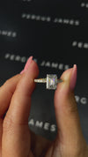 2 Carat Lab-Grown Diamond Band Engagement Ring - Emerald Diamond
