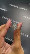 3 Carat Lab-Grown Halo Engagement Ring - Pear Diamond