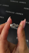 1 Carat Natural Trilogy Engagement Ring - Round Diamond