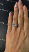 3 Carat Lab-Grown Trilogy Engagement Ring - Cushion Diamond
