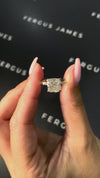 3 Carat Lab-Grown Diamond Band Engagement Ring - Cushion Diamond