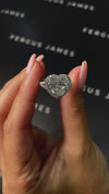 5 Carat Lab-Grown Halo Engagement Ring - Heart Diamond