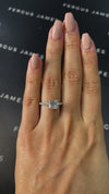 1.5 Carat Lab-Grown Diamond Band Engagement Ring - Princess Diamond