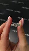 1.5 Carat Natural Trilogy Engagement Ring - Round Diamond
