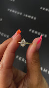 1 Carat Lab-Grown Solitaire Engagement Ring - Pear Diamond
