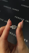 1.5 Carat Lab-Grown Diamond Band Engagement Ring - Princess Diamond