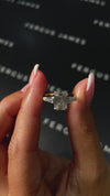 2.5 Carat Natural Trilogy Engagement Ring - Emerald Diamond