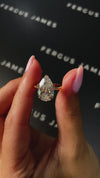 4 Carat Lab-Grown Solitaire Engagement Ring - Pear Diamond in 18k Yellow Gold Setting