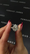 2.5 Carat Lab-Grown Halo Engagement Ring - Pear Diamond