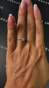 0.5 Carat Lab-Grown Solitaire Engagement Ring - Princess Diamond in 18k White Gold Setting