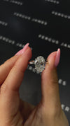 3.5 Carat Lab-Grown Solitaire Engagement Ring - Oval Diamond in 18k White Gold Setting