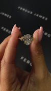 3 Carat Natural Trilogy Engagement Ring - Oval Diamond