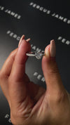 1 Carat Lab-Grown Diamond Band Engagement Ring - Heart Diamond