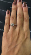 0.5 Carat Natural Halo Engagement Ring - Round Diamond