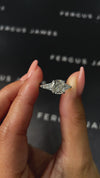 2.5 Carat Natural Trilogy Engagement Ring - Cushion Diamond in 18k White Gold Setting