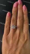 3 Carat Lab-Grown Diamond Band Engagement Ring - Cushion Diamond