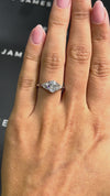 0.5 Carat Lab-Grown Trilogy Engagement Ring - Oval Diamond