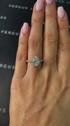 1.5 Carat Lab-Grown Halo Engagement Ring - Oval Diamond