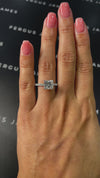 2.5 Carat Lab-Grown Diamond Band Engagement Ring - Princess Diamond