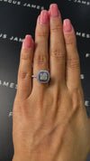 1.5 Carat Lab-Grown Halo Engagement Ring - Cushion Diamond