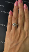 2 Carat Lab-Grown Trilogy Engagement Ring - Oval Diamond