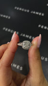 1.5 Carat Lab-Grown Halo Engagement Ring - Cushion Diamond