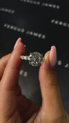 4 Carat Lab-Grown Diamond Band Engagement Ring - Round Diamond