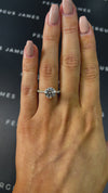 2 Carat Natural Diamond Band Engagement Ring - Round Diamond