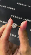 1.5 Carat Lab-Grown Solitaire Engagement Ring - Cushion Diamond