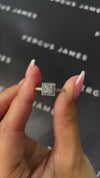 0.5 Carat Lab-Grown Halo Engagement Ring - Princess Diamond