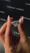 6.5 Carat Lab-Grown Diamond Band Engagement Ring - Emerald Diamond