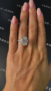 7 Carat Lab-Grown Diamond Band Engagement Ring - Oval Diamond