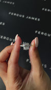 2.5 Carat Lab-Grown Diamond Band Engagement Ring - Cushion Diamond