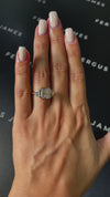 4 Carat Natural Trilogy Engagement Ring - Asscher Diamond