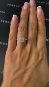 2 Carat Lab-Grown Trilogy Engagement Ring - Emerald Diamond