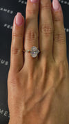 3 Carat Natural Trilogy Engagement Ring - Oval Diamond