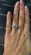 3 Carat Lab-Grown Diamond Band Engagement Ring - Round Diamond