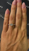1 Carat Lab-Grown Diamond Band Engagement Ring - Princess Diamond