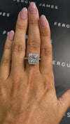 2.5 Carat Lab-Grown Halo Engagement Ring - Princess Diamond