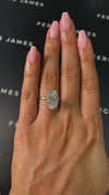 5 Carat Lab-Grown Solitaire Engagement Ring - Oval Diamond in 18k White Gold Setting