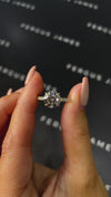 2 Carat Natural Diamond Band Engagement Ring - Round Diamond