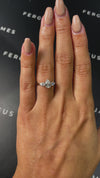 0.5 Carat Lab-Grown Trilogy Engagement Ring - Pear Diamond