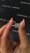 1.5 Carat Lab-Grown Halo Engagement Ring - Princess Diamond