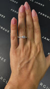 0.5 Carat Lab-Grown Diamond Band Engagement Ring - Princess Diamond