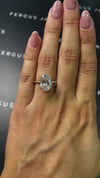 3 Carat Lab-Grown Diamond Band Engagement Ring - Oval Diamond