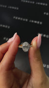 1.5 Carat Lab-Grown Halo Engagement Ring - Oval Diamond