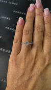 1 Carat Natural Diamond Band Engagement Ring - Princess Diamond