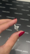 1 Carat Natural Trilogy Engagement Ring - Pear Diamond
