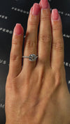 2 Carat Natural Diamond Band Engagement Ring - Round Diamond